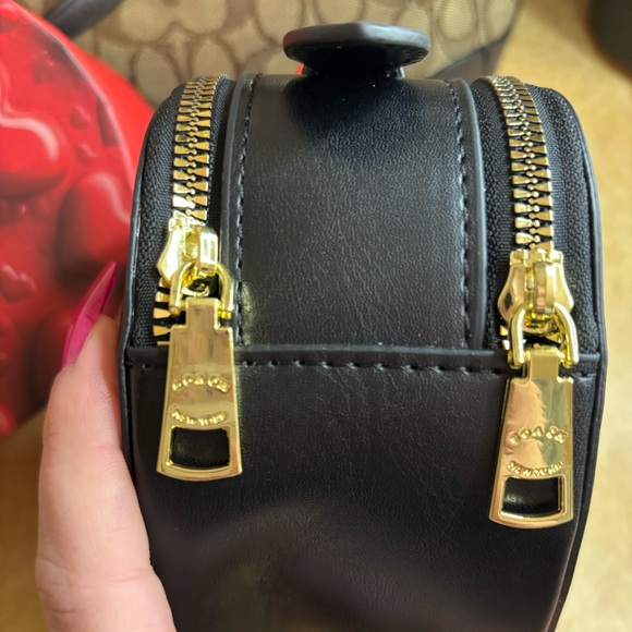 Coach Embossed Black Heart Mini Bag - Picture 2 of 3